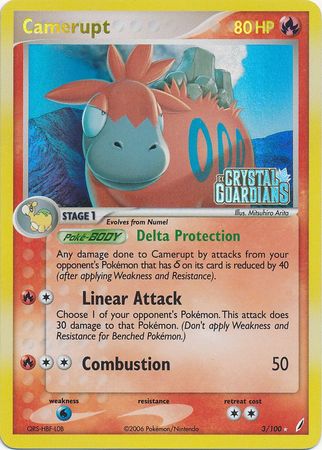 Camerupt (3/100) (Stamped) [EX: Crystal Guardians] | Good Games Adelaide SA