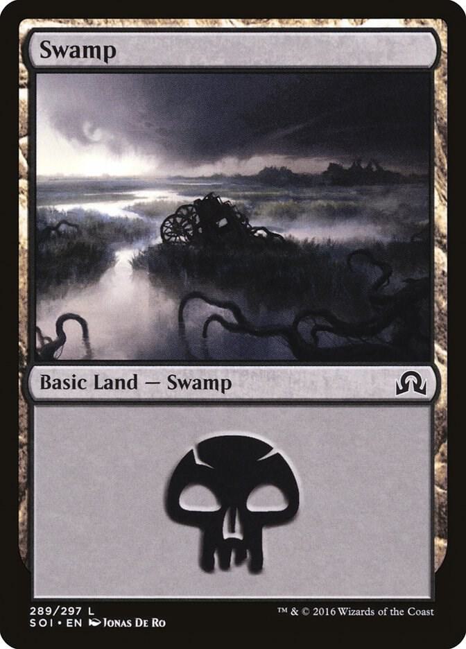 Swamp 289 (Shadows over Innistrad)  - Foil | Good Games Adelaide SA