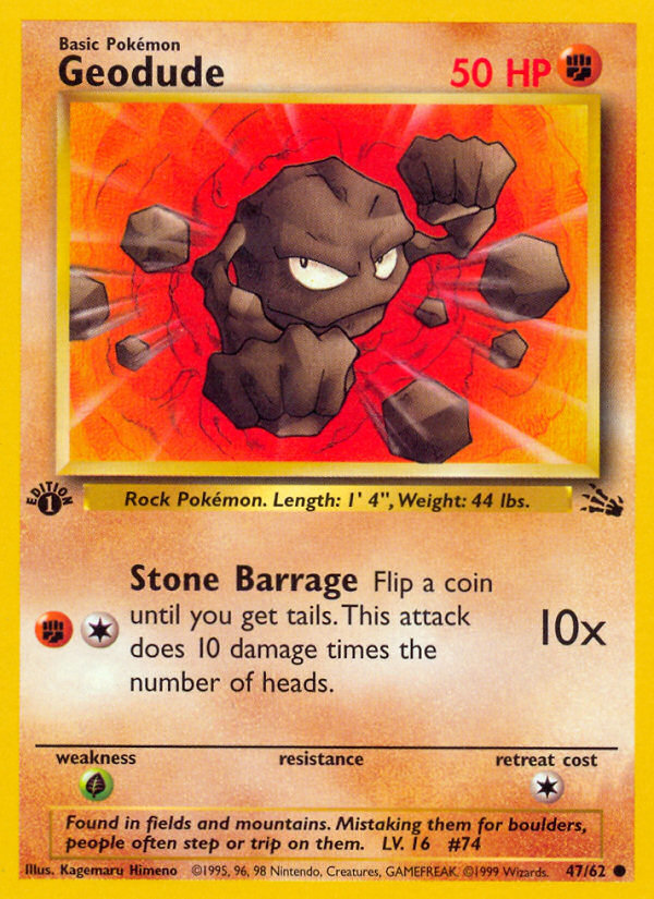 Geodude (47/62) [Fossil 1st Edition] | Good Games Adelaide SA