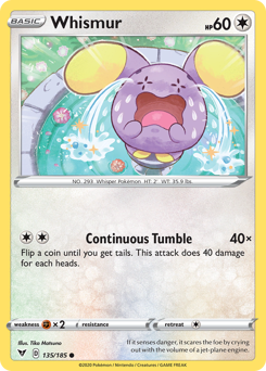 Whismur (135/185) [Sword & Shield: Vivid Voltage] | Good Games Adelaide SA