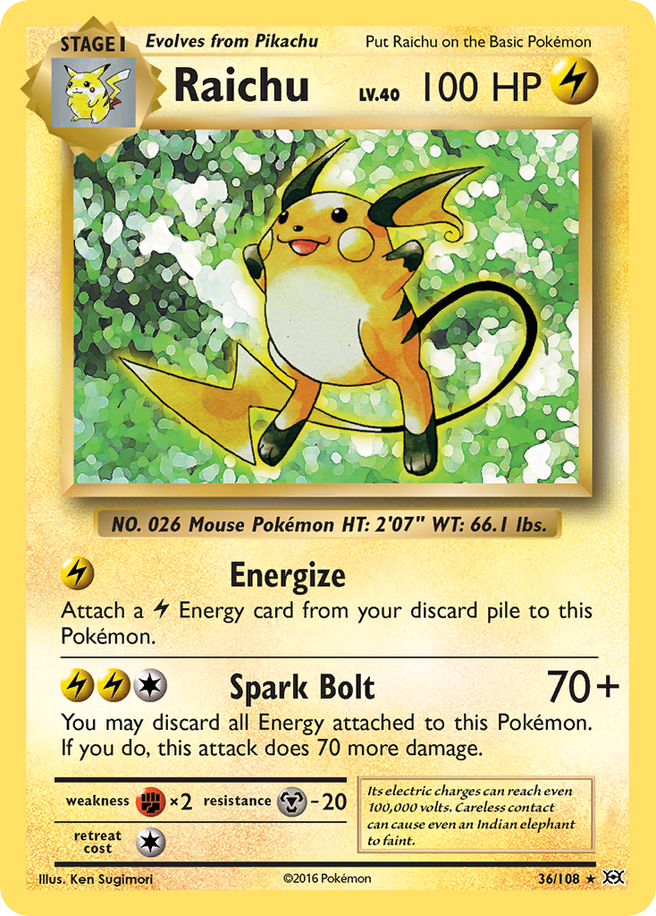 Raichu (36/108) [XY: Evolutions] | Good Games Adelaide SA