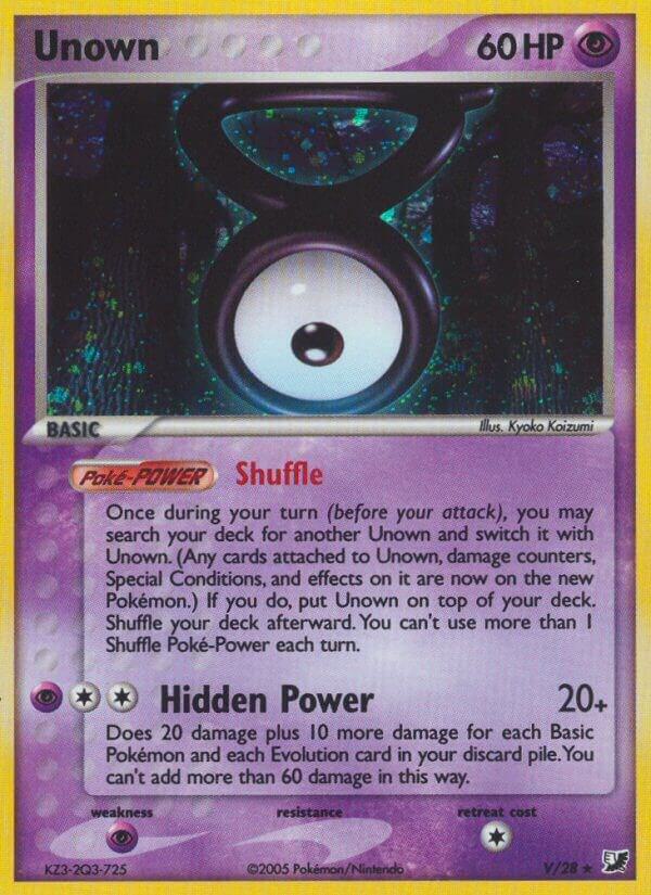 Unown V V/28 (Unseen Forces)  - Holofoil | Good Games Adelaide SA