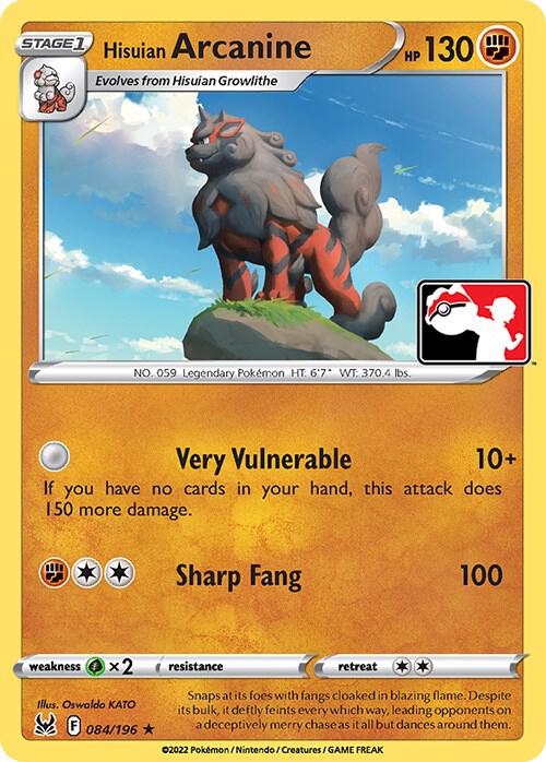 Hisuian Arcanine Series 3 084/196 (Prize Pack Series Cards)  | Good Games Adelaide SA