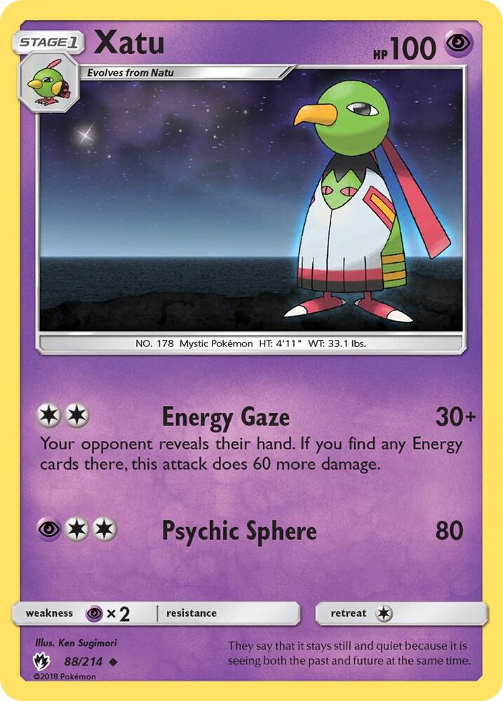 Xatu 88/214 (SM - Lost Thunder)  | Good Games Adelaide SA
