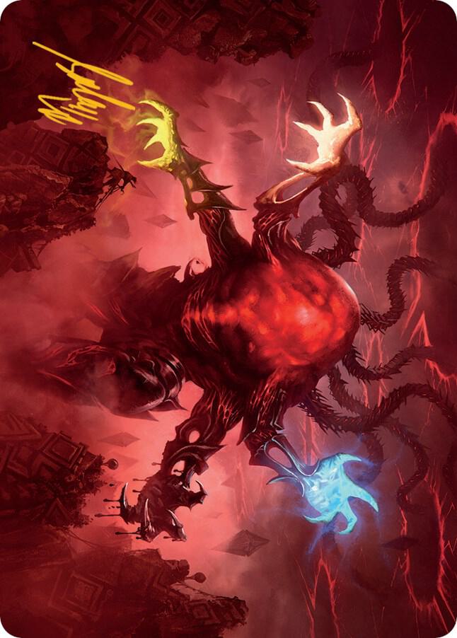 Omnath Locus of All Art Card 51 81 Gold Stamped Signature 51 (Art Series: March of the Machine)  | Good Games Adelaide SA