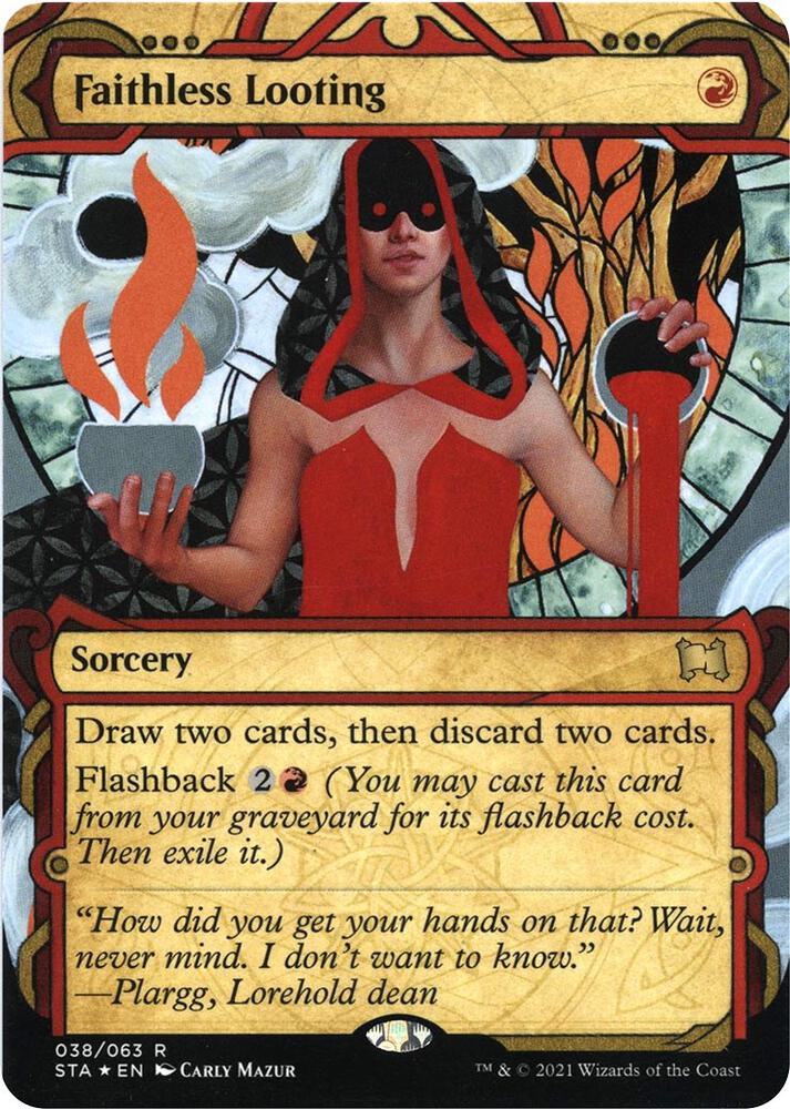 Faithless Looting Foil Etched 38 (Strixhaven: Mystical Archives)  - Foil | Good Games Adelaide SA