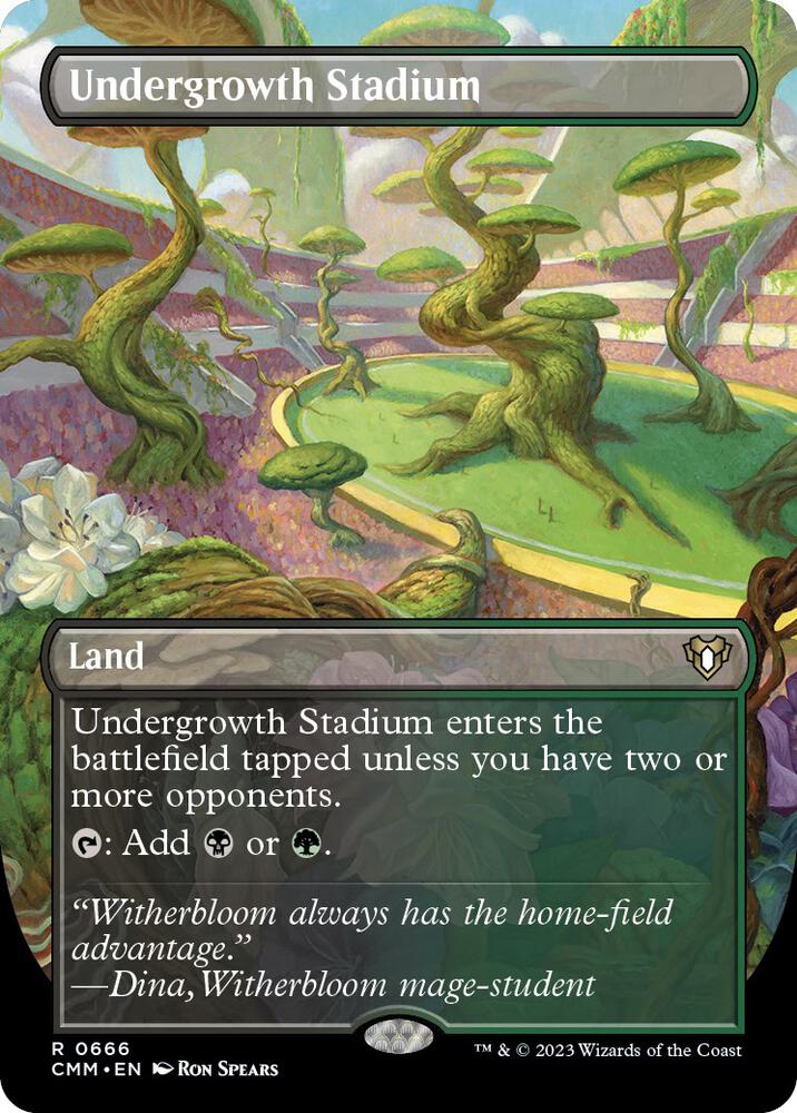 Undergrowth Stadium 666 (Commander Masters)  - Borderless Foil | Good Games Adelaide SA