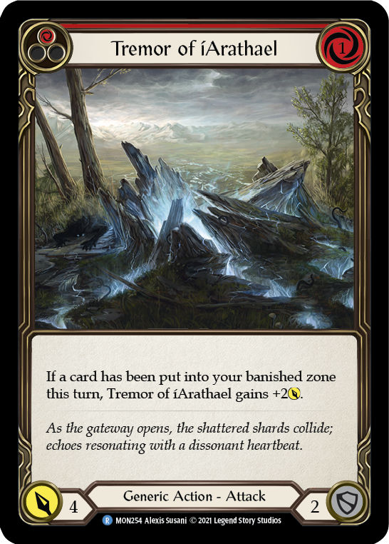 Tremor of iArathael (Red) [MON254-RF] 1st Edition Rainbow Foil | Good Games Adelaide SA