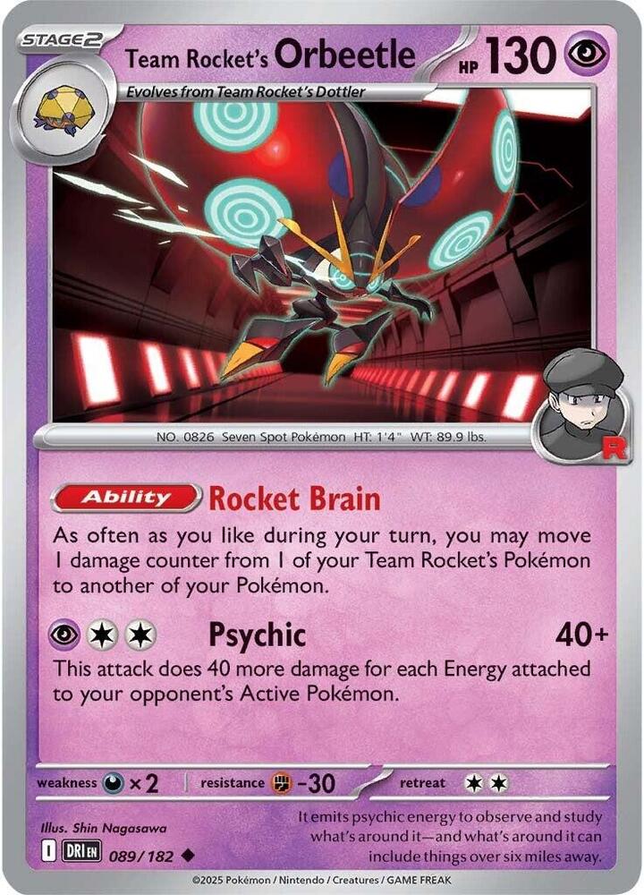 Team Rocket's Orbeetle 089/182 (SV10: Destined Rivals)  | Good Games Adelaide SA
