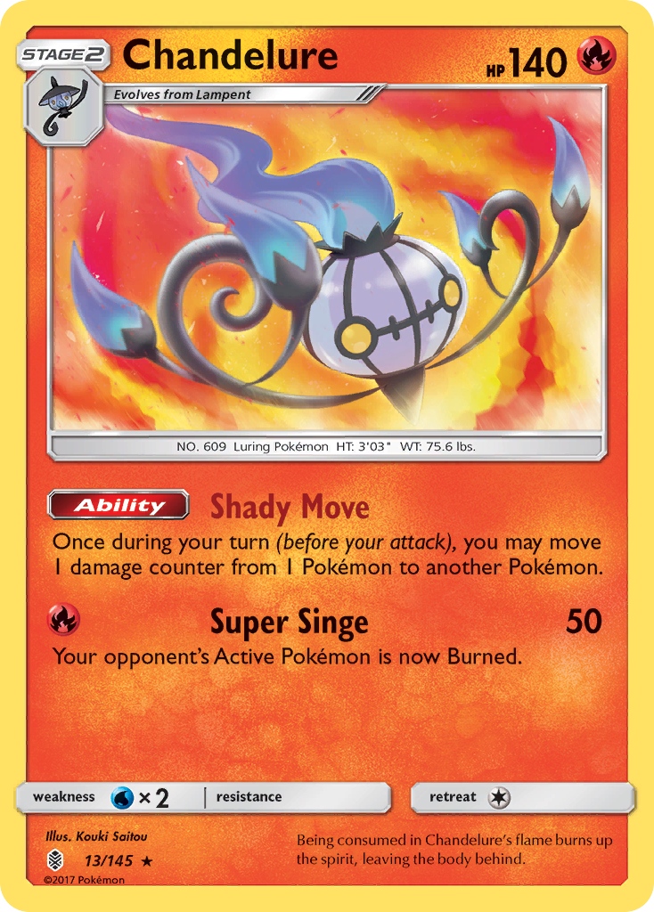 Chandelure (13/145) [Sun & Moon: Guardians Rising] | Good Games Adelaide SA