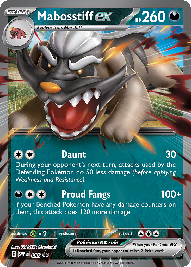 Mabosstiff ex (086) (Jumbo Card) [Scarlet & Violet: Black Star Promos] | Good Games Adelaide SA