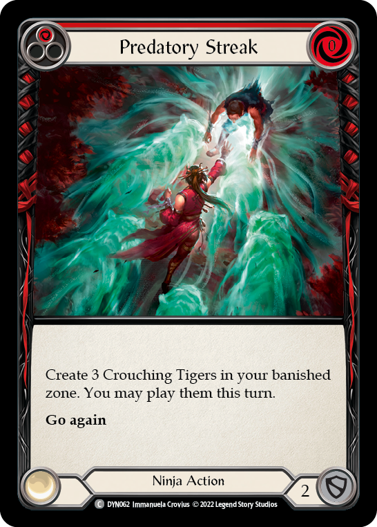 Predatory Streak (Red) [DYN062] (Dynasty)  Rainbow Foil | Good Games Adelaide SA