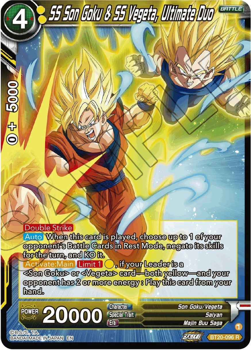 SS Son Goku & SS Vegeta, Ultimate Duo (BT20-096) [Power Absorbed] | Good Games Adelaide SA