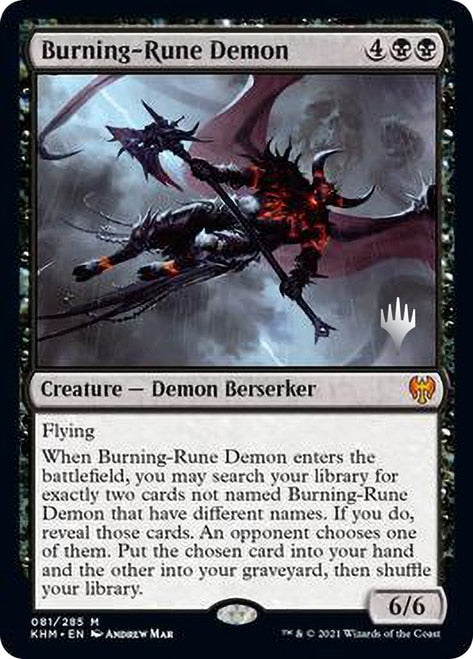 Burning-Rune Demon [Kaldheim Promo Pack] | Good Games Adelaide SA