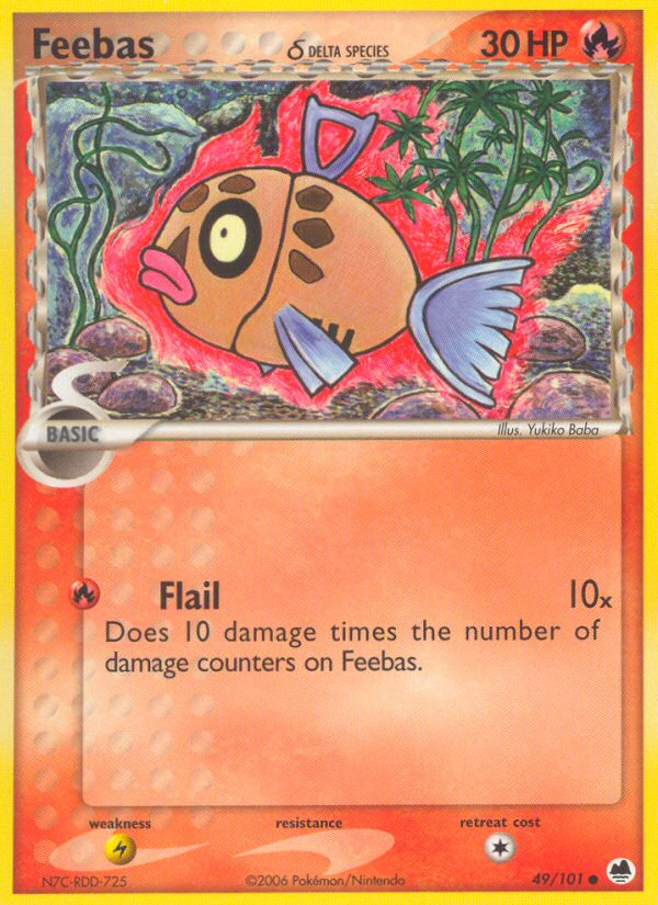 Feebas (49/101) (Delta Species) [EX: Dragon Frontiers] | Good Games Adelaide SA