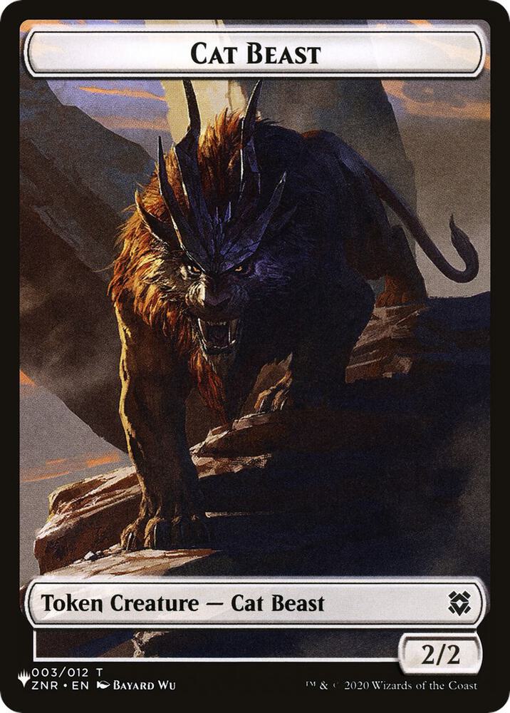 Cat Beast Shapeshifter 002 Double Sided Token 3 // 2 (The List Reprints)  | Good Games Adelaide SA