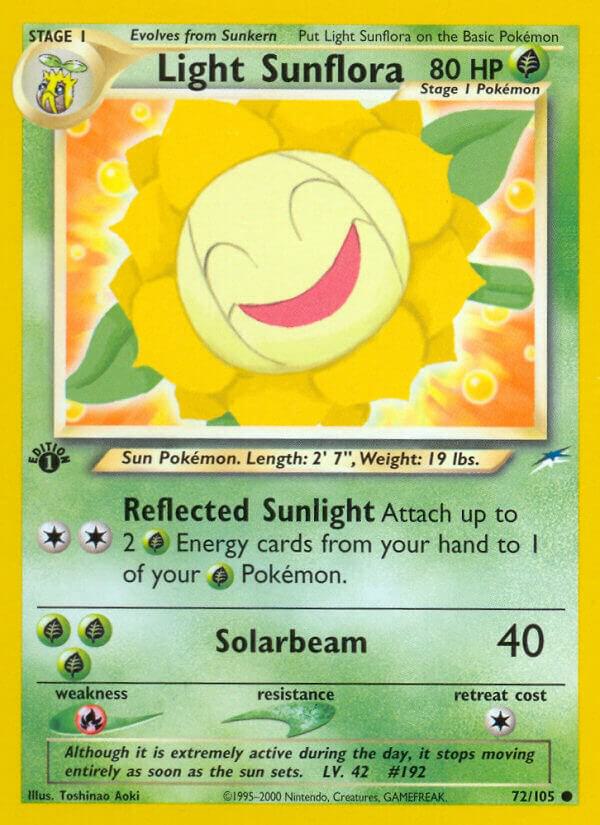 Light Sunflora 072/105 (Neo Destiny)  - 1st Edition | Good Games Adelaide SA