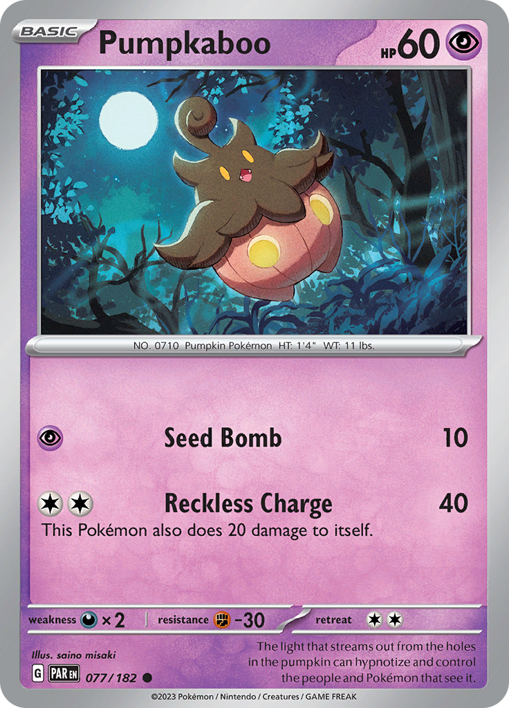 Pumpkaboo (077/182) [Scarlet & Violet: Paradox Rift] | Good Games Adelaide SA