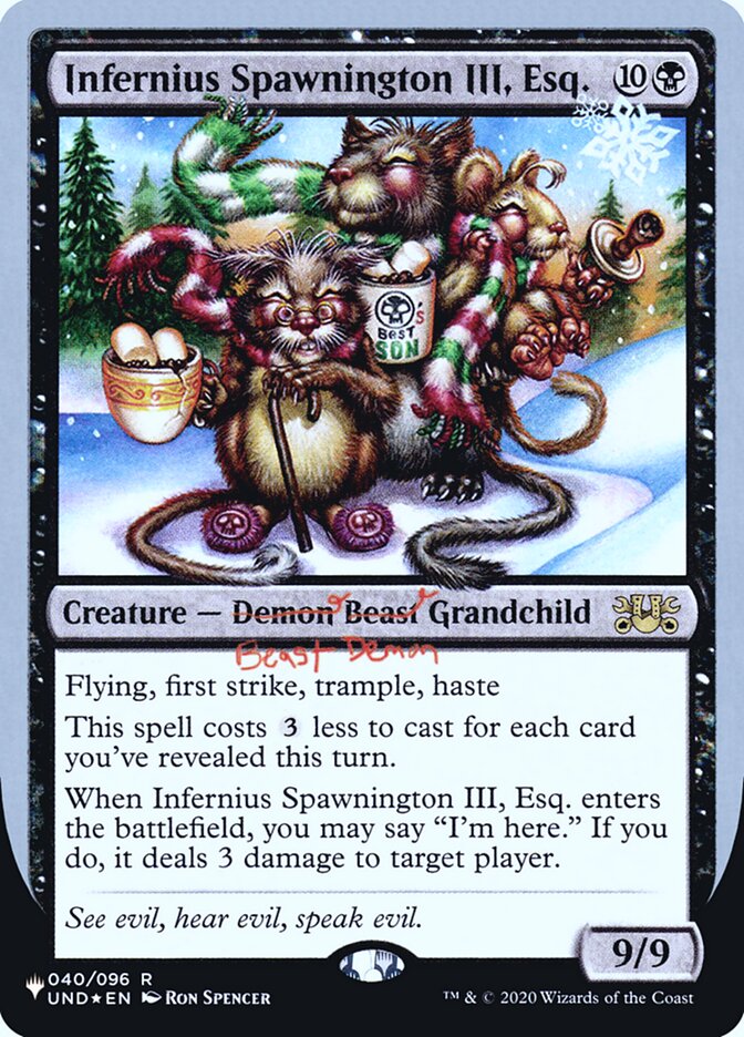 Infernius Spawnington III, Esq. (Unfinity Foil Edition) [The List] | Good Games Adelaide SA