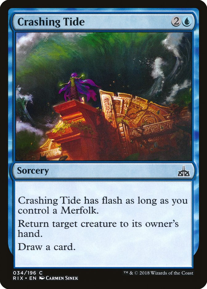 Crashing Tide 34 (Rivals of Ixalan)  - Foil | Good Games Adelaide SA