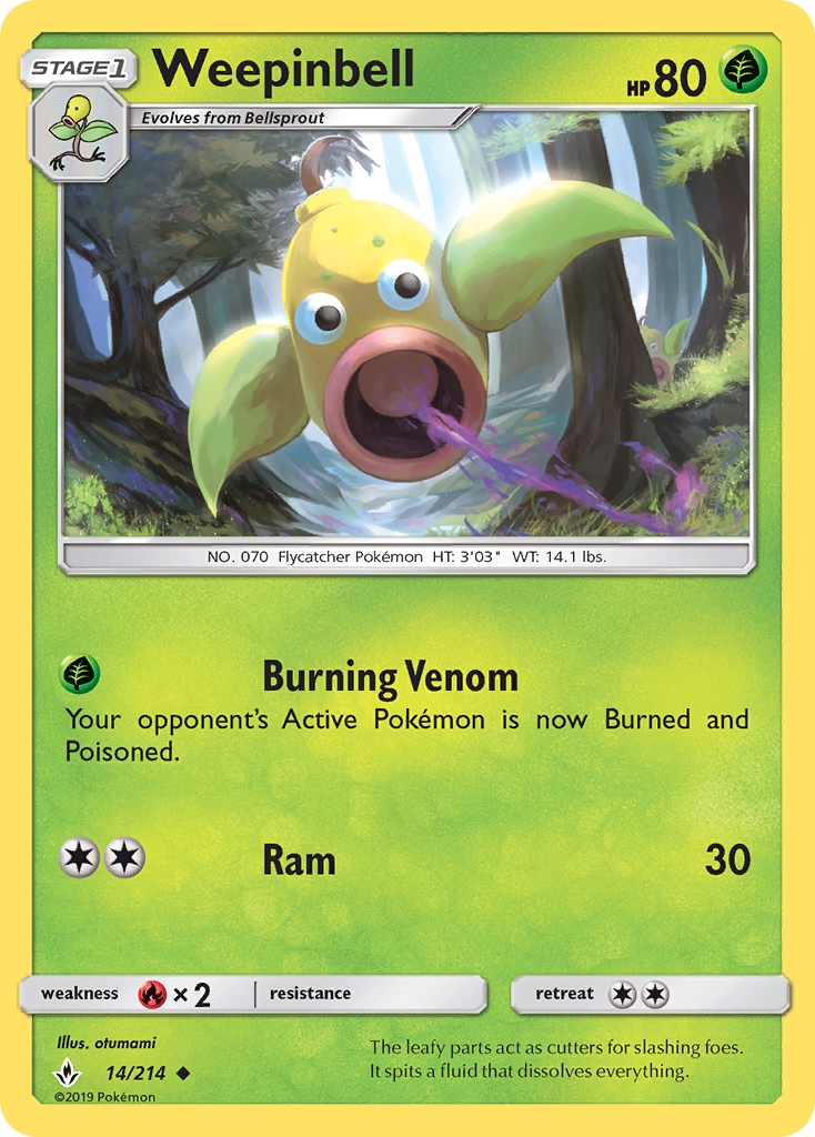 Weepinbell (14/214) [Sun & Moon: Unbroken Bonds] | Good Games Adelaide SA