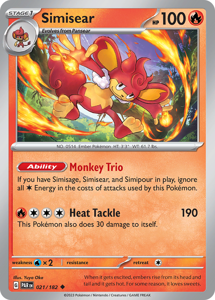 Simisear (021/182) [Scarlet & Violet: Paradox Rift] | Good Games Adelaide SA