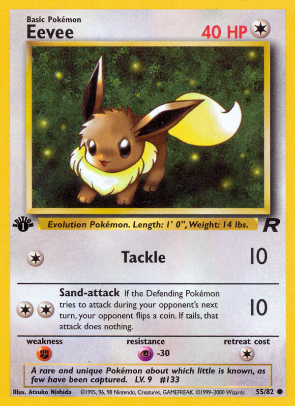 Eevee (55/82) [Team Rocket 1st Edition] | Good Games Adelaide SA