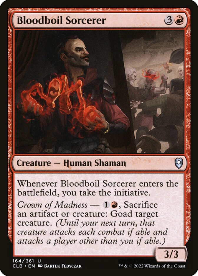 Bloodboil Sorcerer 164 (Commander Legends: Battle for Baldur's Gate)  - Foil | Good Games Adelaide SA
