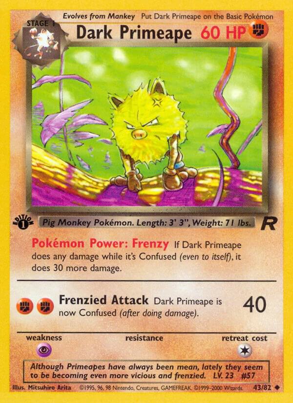 Dark Primeape 43/82 (Team Rocket)  - 1st Edition | Good Games Adelaide SA