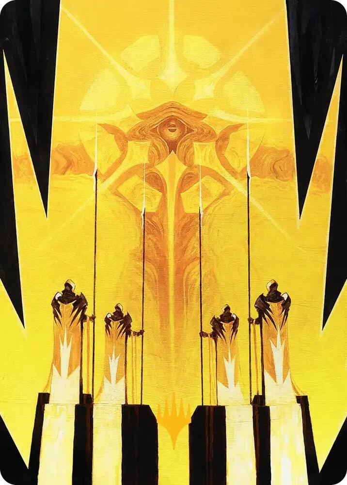Hardlight Containment Art Card Gold Stamped Planeswalker Symbol 4 (Art Series: Edge of Eternities)  | Good Games Adelaide SA