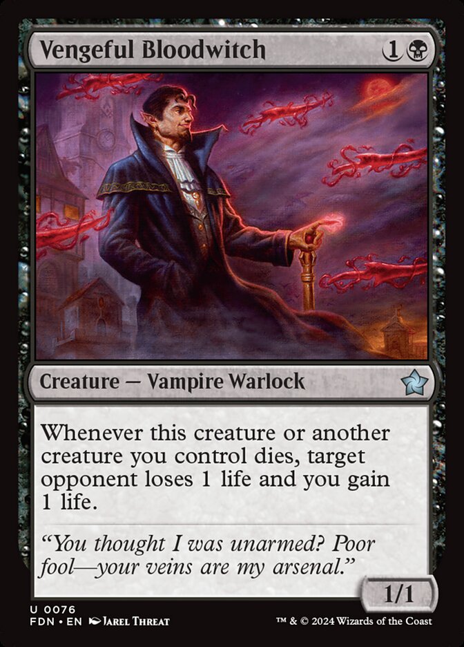 Vengeful Bloodwitch 76 (Foundations)  - Foil | Good Games Adelaide SA