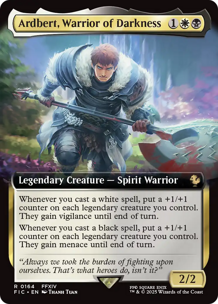 Ardbert, Warrior of Darkness (Extended Art) [FINAL FANTASY Commander] | Good Games Adelaide SA