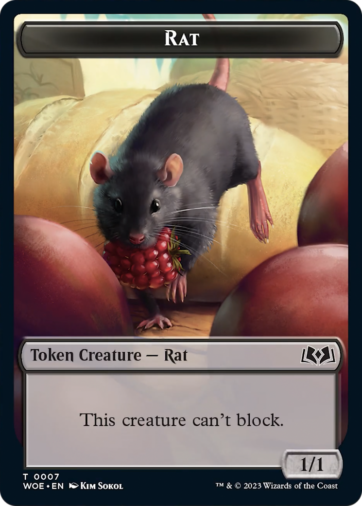 Rat Token [Wilds of Eldraine Tokens] | Good Games Adelaide SA
