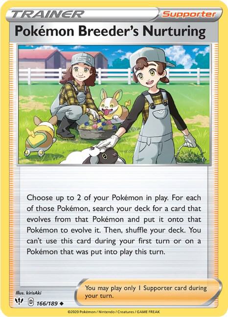 Pokemon Breeder's Nurturing 166/189 (SWSH03: Darkness Ablaze)  | Good Games Adelaide SA