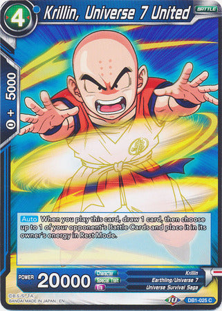 Krillin, Universe 7 United (DB1-025) [Dragon Brawl] | Good Games Adelaide SA