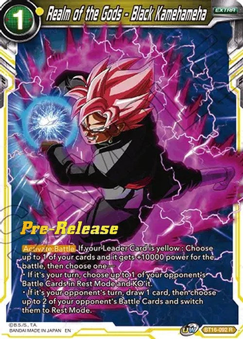 Realm of the Gods - Black Kamehameha (BT16-092) [Realm of the Gods Prerelease Promos] | Good Games Adelaide SA