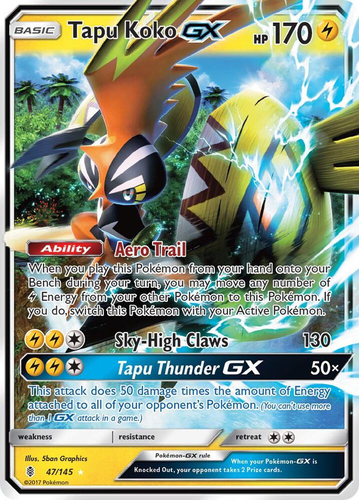 Tapu Koko GX 47/145 (SM - Guardians Rising)  - Holofoil | Good Games Adelaide SA