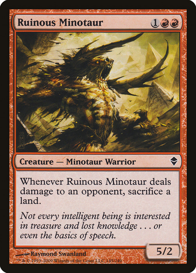 Ruinous Minotaur 145 (Zendikar)  - Foil | Good Games Adelaide SA