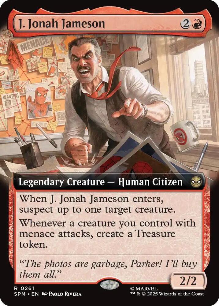 J. Jonah Jameson 261/198 (Marvel's Spider-Man)  - Extended Art Foil | Good Games Adelaide SA