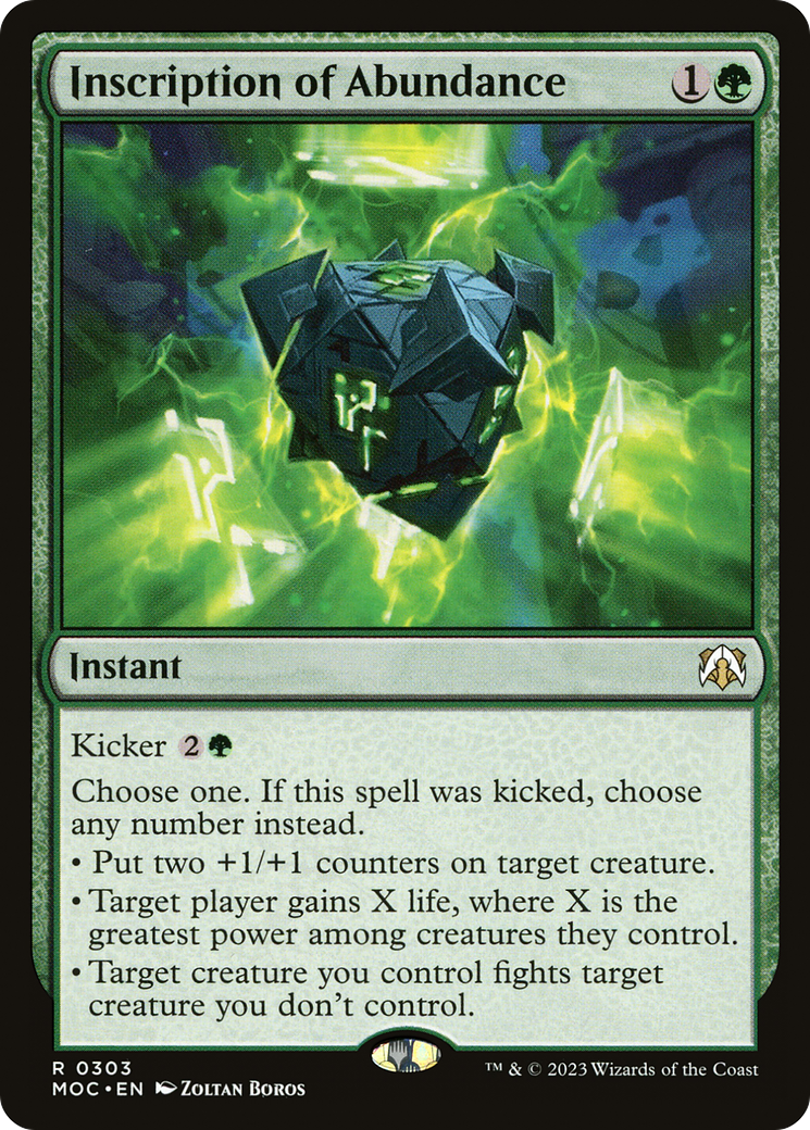 Inscription of Abundance [March of the Machine Commander] | Good Games Adelaide SA