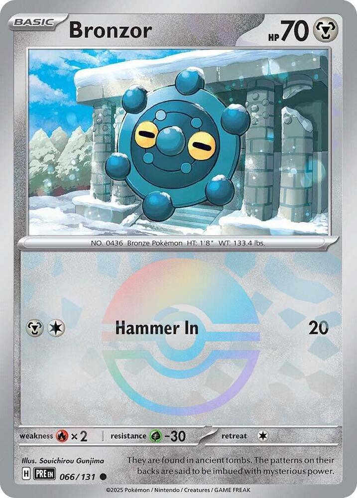 Bronzor (066/131) (Poke Ball Pattern) [Scarlet & Violet: Prismatic Evolutions] | Good Games Adelaide SA