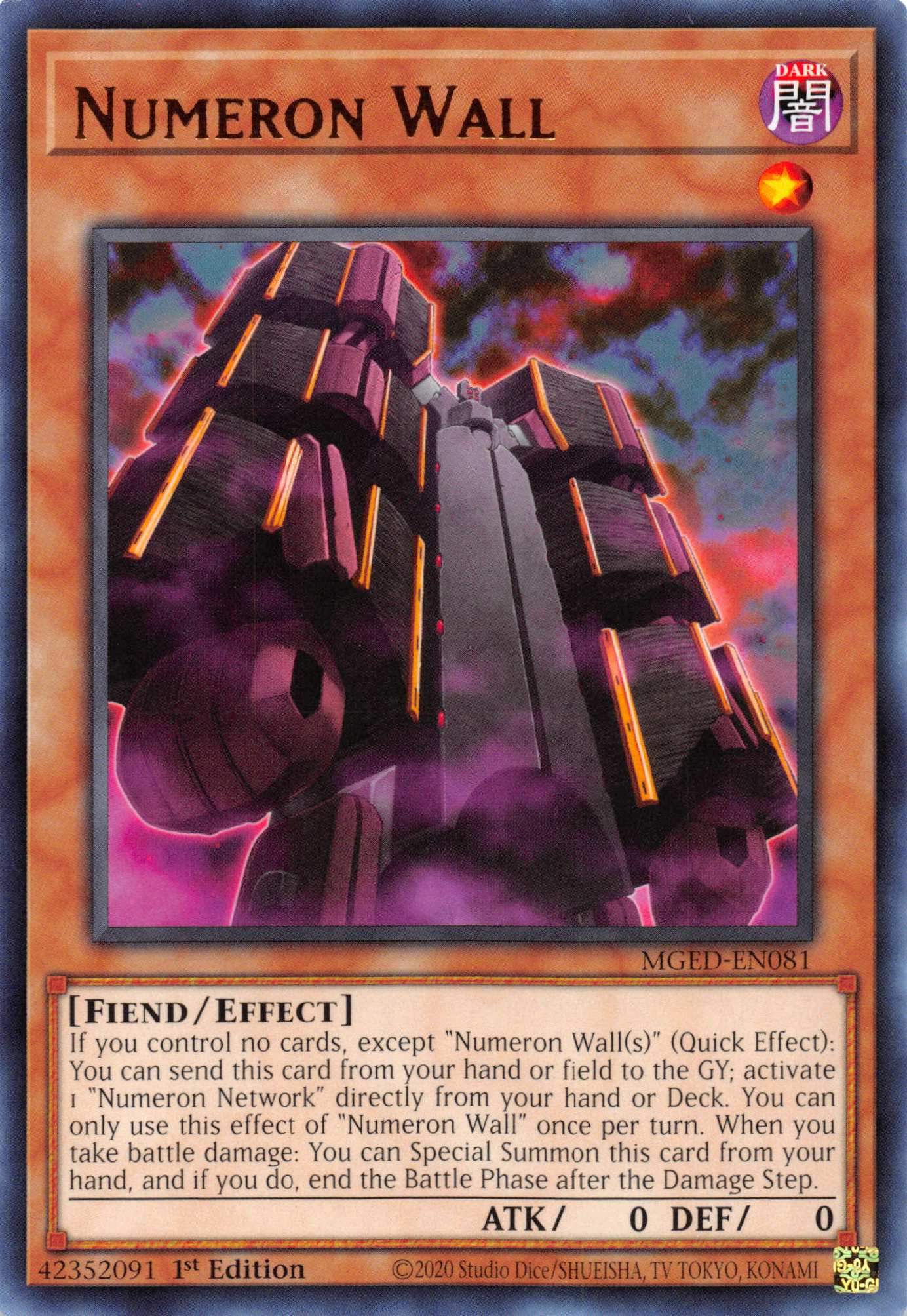 Numeron Wall [MGED-EN081] Rare | Good Games Adelaide SA
