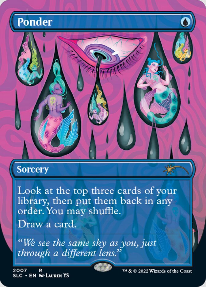 Ponder (Borderless) [Secret Lair 30th Anniversary Countdown Kit] | Good Games Adelaide SA