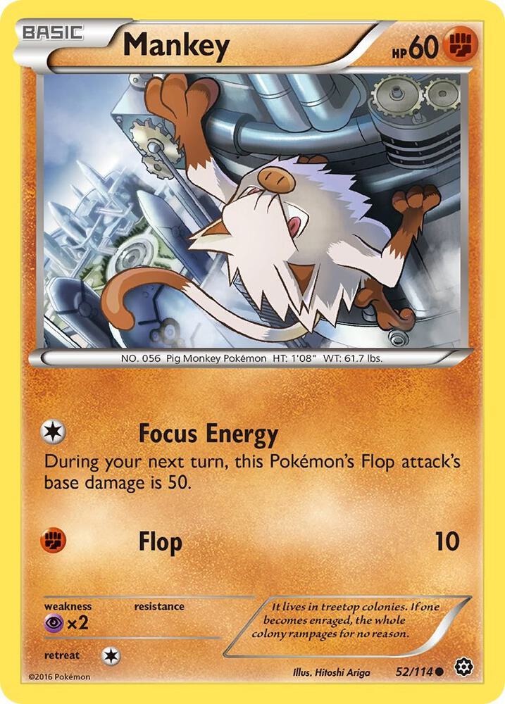Mankey 52/114 (XY - Steam Siege)  | Good Games Adelaide SA