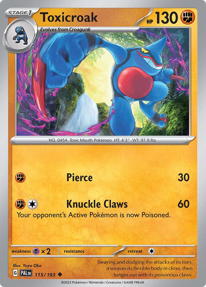 Toxicroak 115/193 (SV02: Paldea Evolved)  | Good Games Adelaide SA
