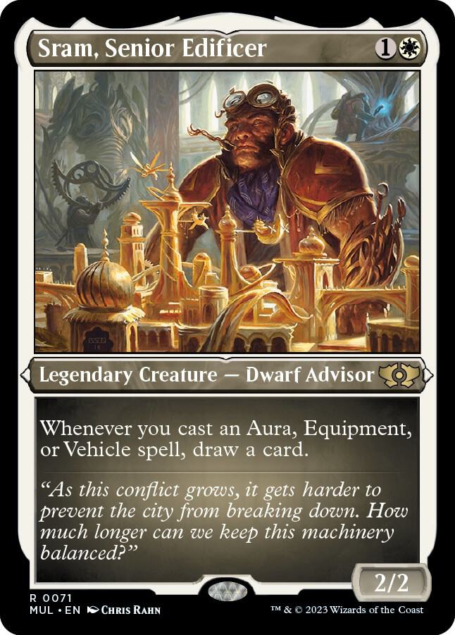Sram, Senior Edificer 71 (March of the Machine: Multiverse Legends)  - Etched Foil | Good Games Adelaide SA