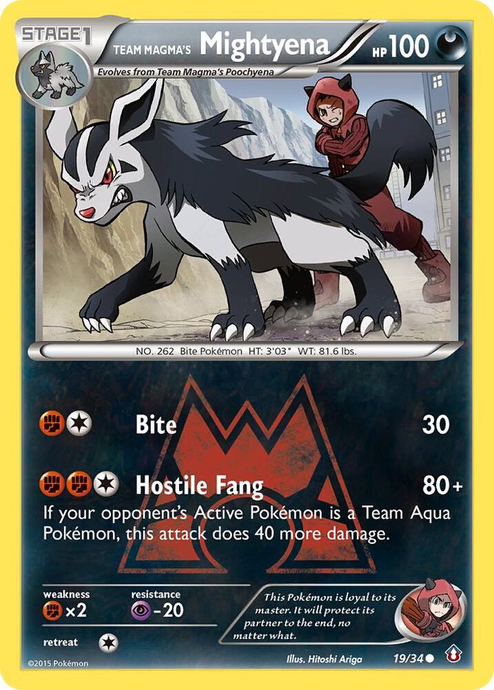 Team Magma's Mightyena 19/34 (Double Crisis)  - Reverse Holofoil | Good Games Adelaide SA