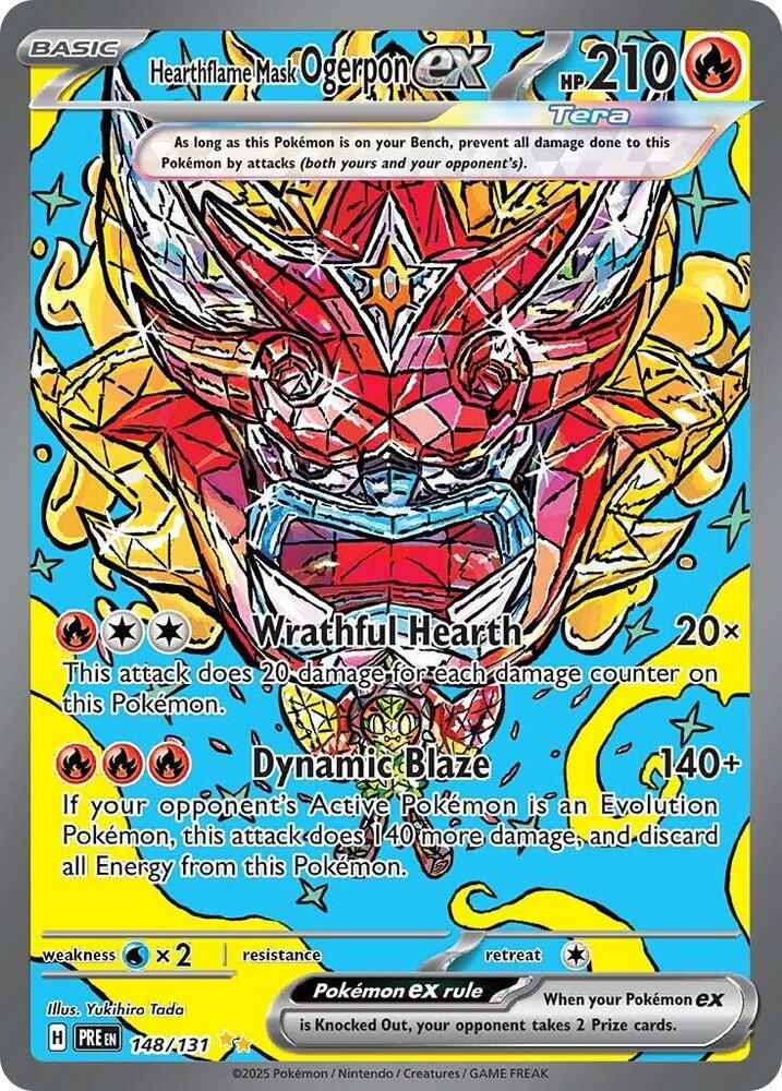 Hearthflame Mask Ogerpon ex 148/131 (SV: Prismatic Evolutions)  - Holofoil | Good Games Adelaide SA