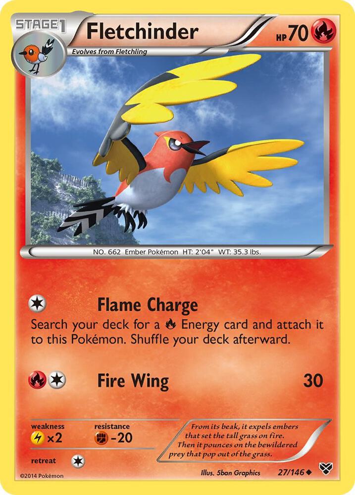 Fletchinder 27/146 (XY Base Set)  | Good Games Adelaide SA