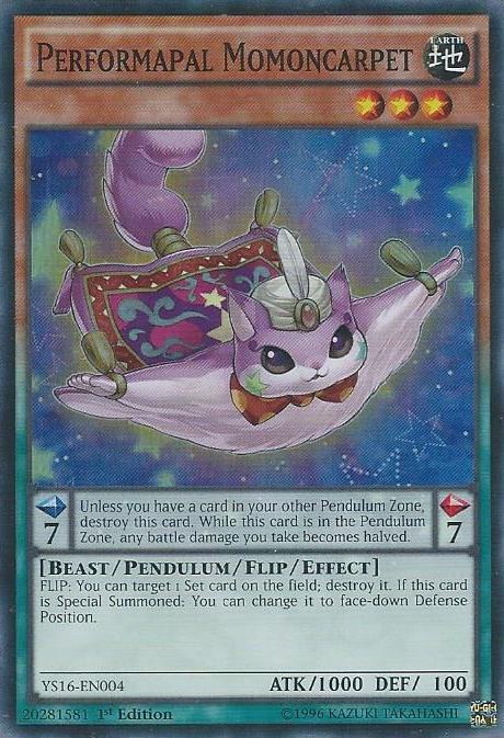 Performapal Momoncarpet [YS16-EN004] Super Rare | Good Games Adelaide SA